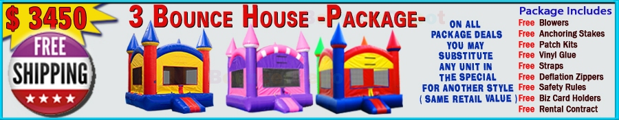 3 Bounce House Package